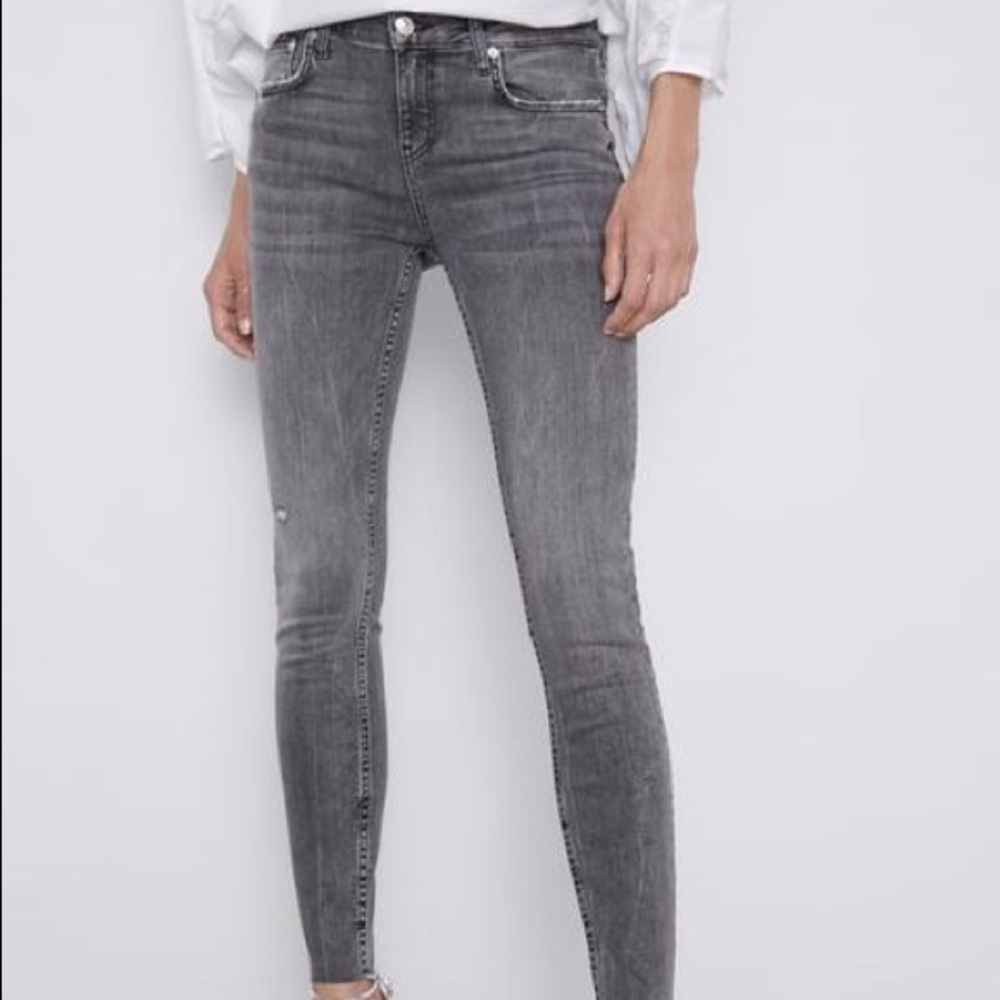Zara premium skinny jeans in arctic gray